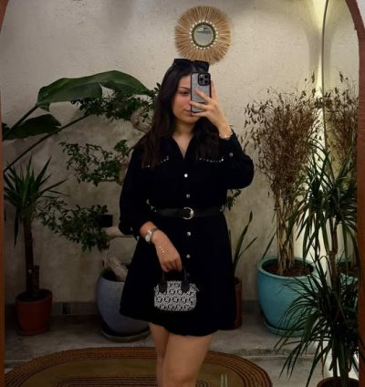 IRIS GÖMLEK ELBİSE KENDİNDEN KEMERLİ