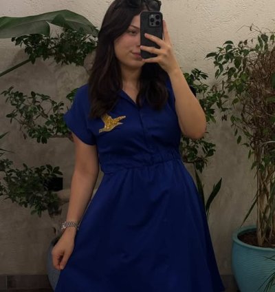 B'EYMEN MARKA ELBİSE SAKS MAVİSİ